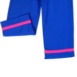 Viv fancy pant blue with pink stripe the bottom stripe