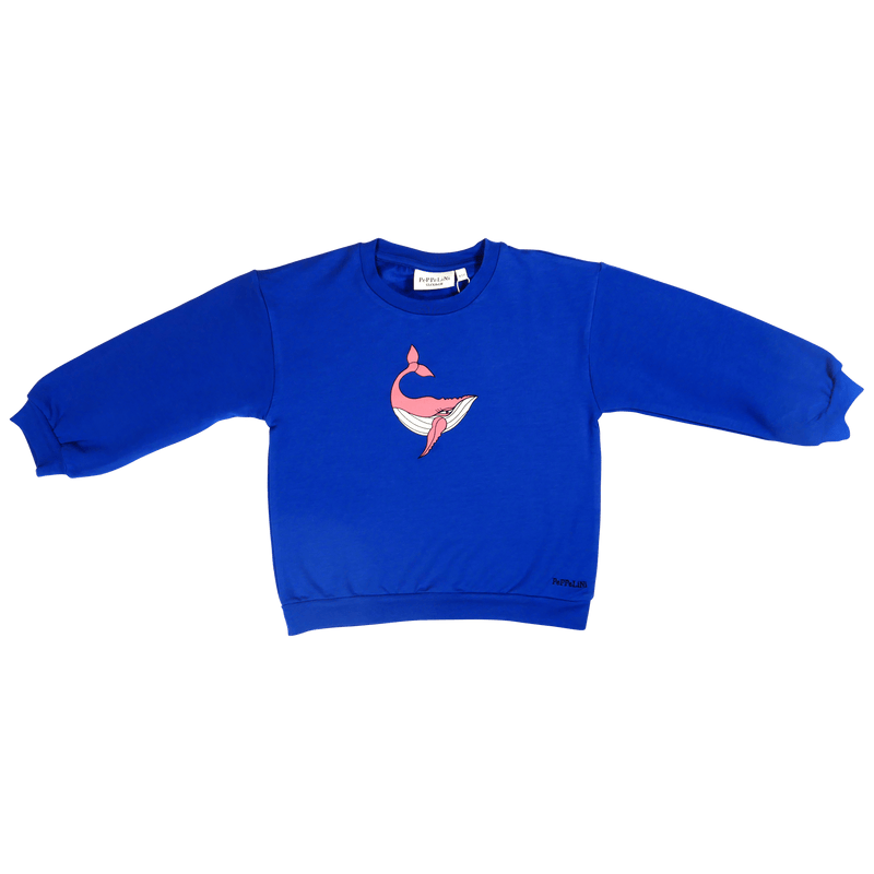 Peppelini Blue Sweatshirt Pink Whale