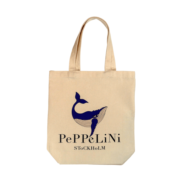 Tote bag cotton Peppelini with logo blue