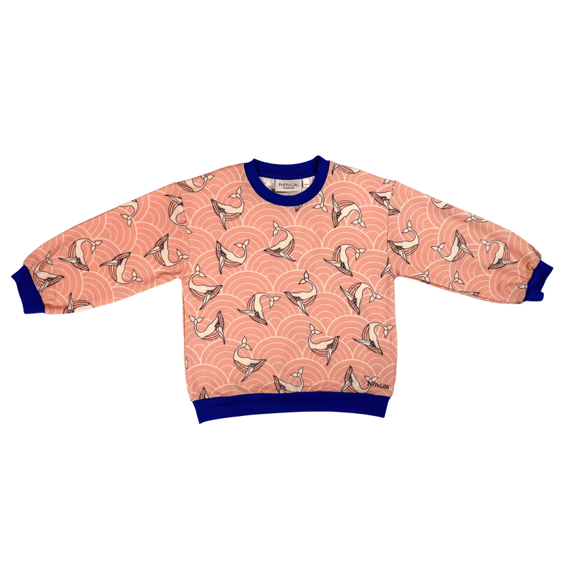 Peppelini sweater pink whale pattern Japanese sea patterns